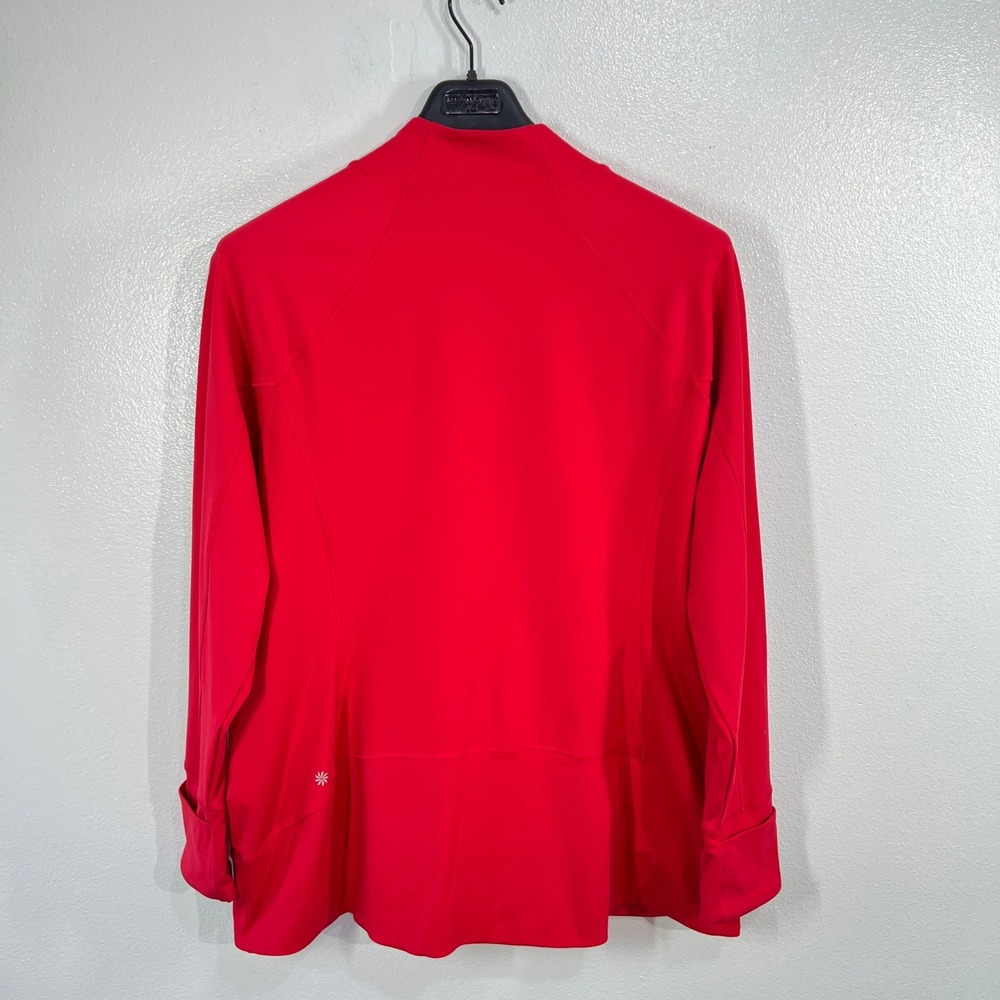 Athleta Salutation Half Zip Pullover Ruby Red Pul… - image 3